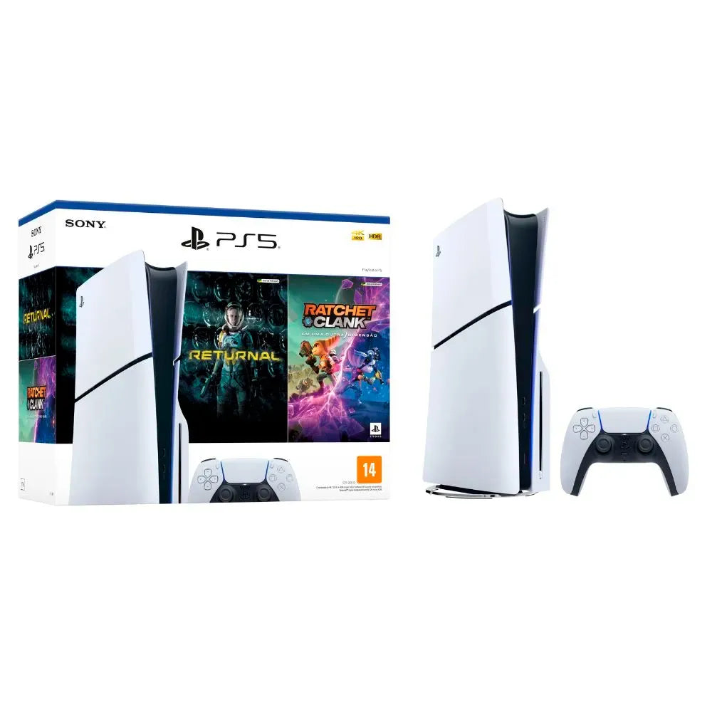 Console Sony PlayStation 5 Slim Disk 1TB Bundle Ratchet & Clank e Returnal Mídia Física PS5