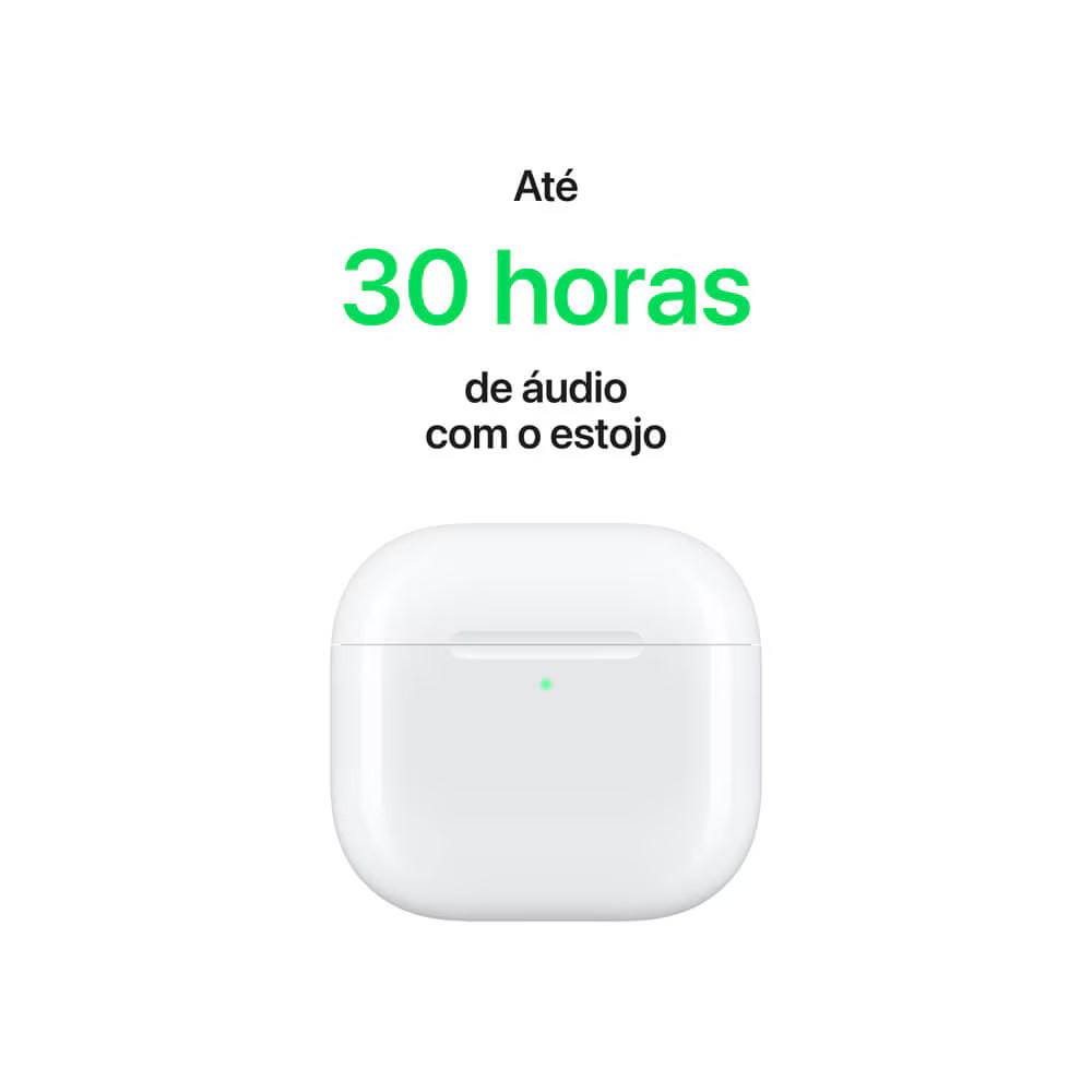 Apple AirPods 4 com estojo de recarga USB-C - Branco